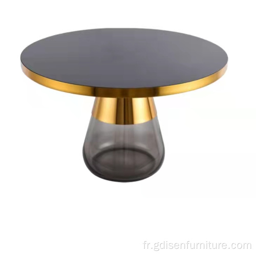 Réplique de verre en verre Casablancabrass Gold Smart Table